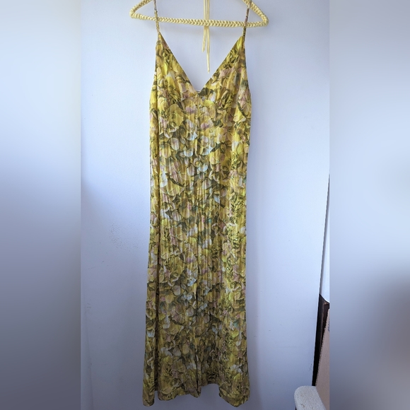 Baum Und Pferdgarten Midi Slip Dress Yellow Floral - Picture 3 of 17